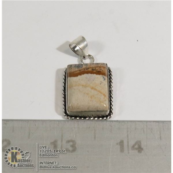 #256-PICTURE JASPER PENDANT