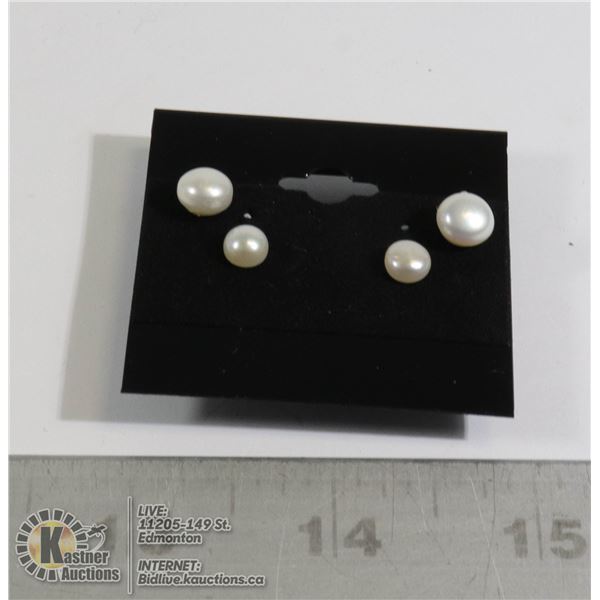 #266-FRESH WATER PEARL STUD EARRINGS 6-7mm