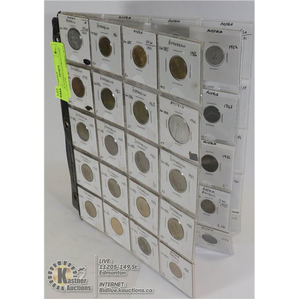 LOT OF 56 MIXED AUSTRIAN COINS FROM ESTATE