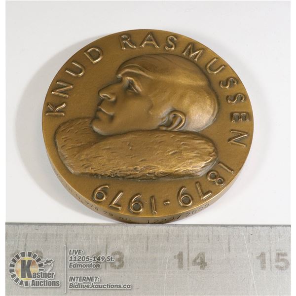 KNUD RASMUSSEN ARTIC EXPLORER ANN. MEDAL