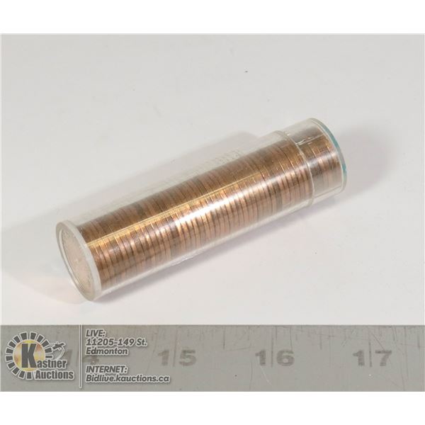 UNCIRCULATED ROLL OF 1964 CANADIAN PENNIES