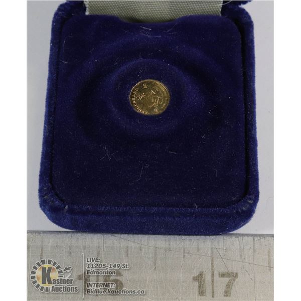 14K GOLD KRUGERRAND MINIATURE IN CASE