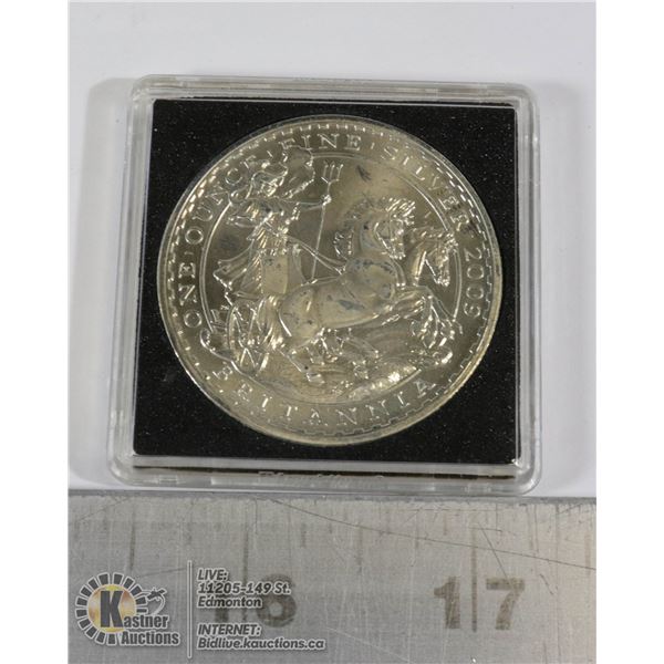 RARE 2009 GREAT BRITAN 1OZ SILVER BRITANNIA COIN