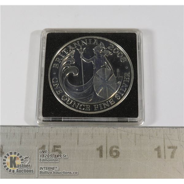 RARE 2008 GREAT BRITAN 1OZ SILVER BRITANNIA COIN