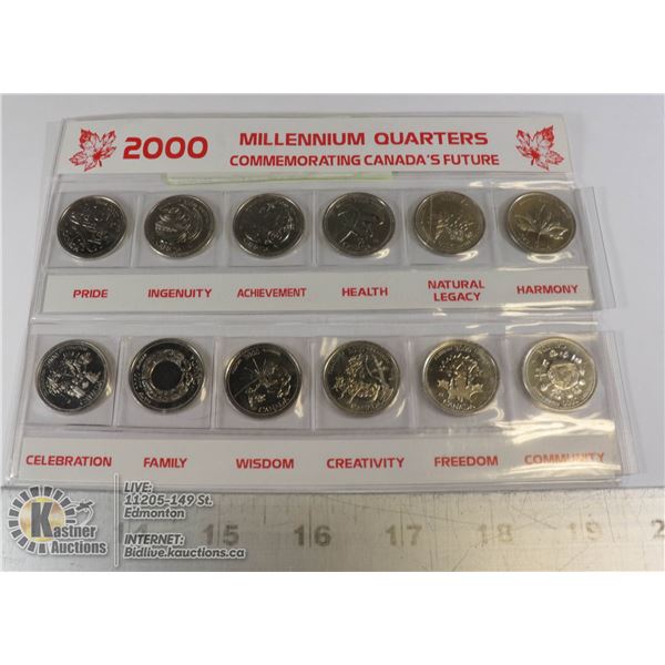 MILLENIUM QUARTER SET CAD CURRENCY