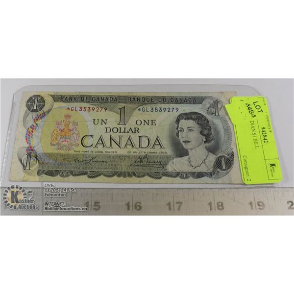1973 CANADIAN $1 BILL