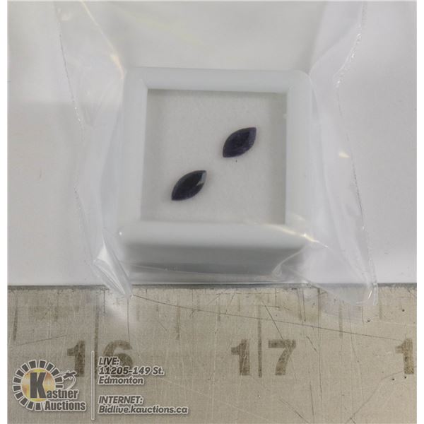 x2 GENUINE BLUE SAPPHIRE GEMSTONES