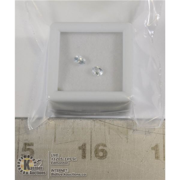 x2 GENUINE AQUAMARINE GEMSTONES