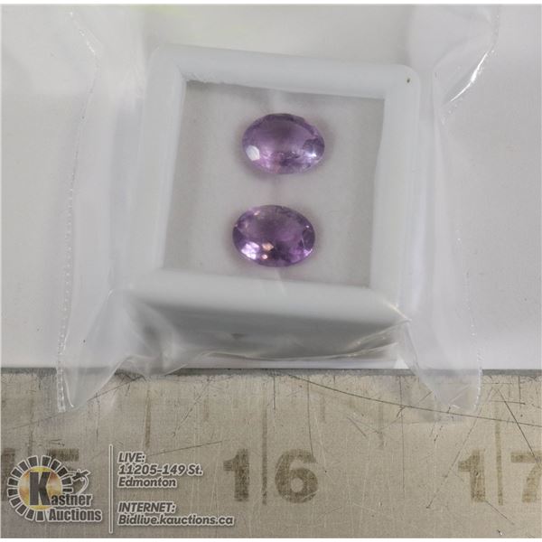 x2 GENUINE AMETHYST GEMSTONES