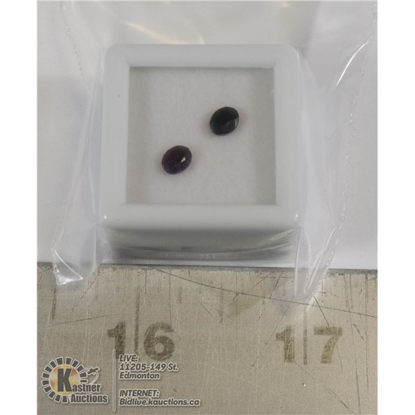 x2 GENUINE BLUE SAPPHIRE GEMSTONES