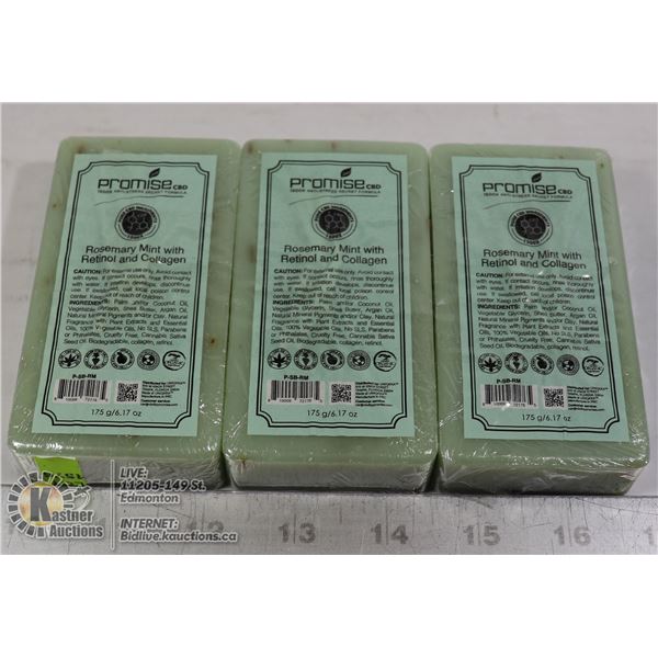 3 BARS OF PROMISE CBD ROSEMARY MINT WITH
