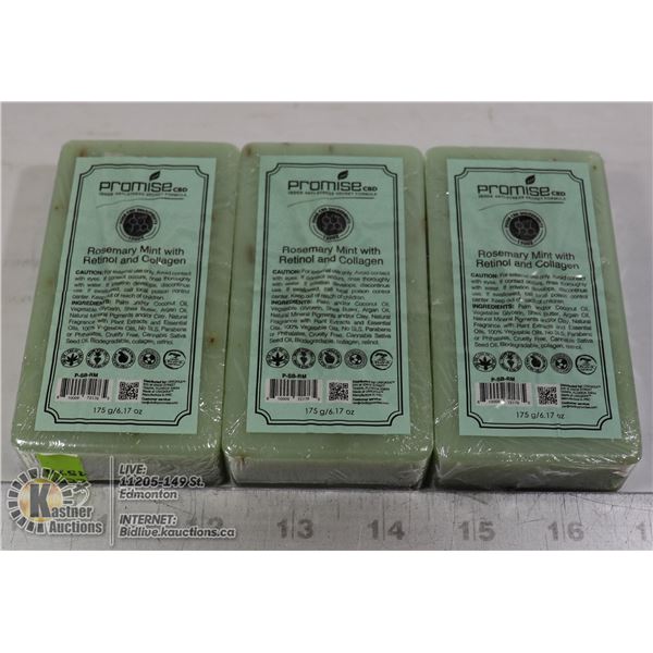 3 BARS OF PROMISE CBD ROSEMARY MINT WITH