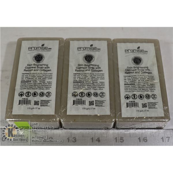 3 BARS OF PROMISE CBD SKIN BRIGHTENING OATMEAL