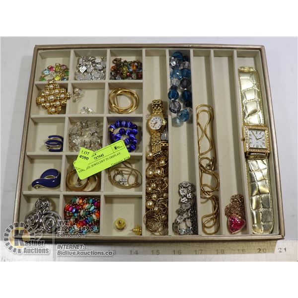 VINTAGE JEWELERY IN DISPLAY