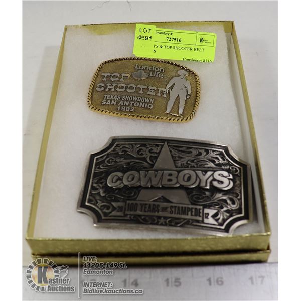 COWBOYS & TOP SHOOTER BELT BUCKLES