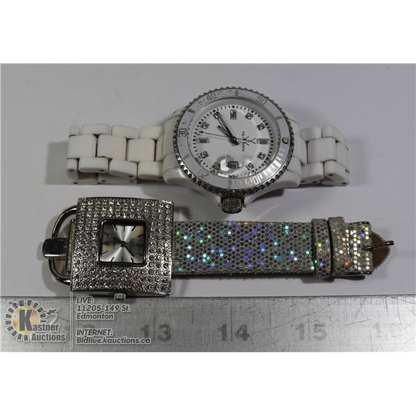 RHINESTONE & WHITE WATCHES