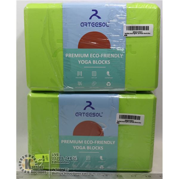 TWO SETS OF 2 PREIMIUM ECO-FRIENDLY YOGA BLOCKS
