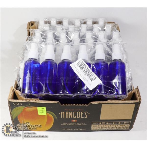 FLAT OF SMALL PLASTIC SPRAY BOTTLES