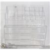 Image 1 : CLEAR PLASTIC MAKEUP DISPLAY AND 3 DRAWER SET