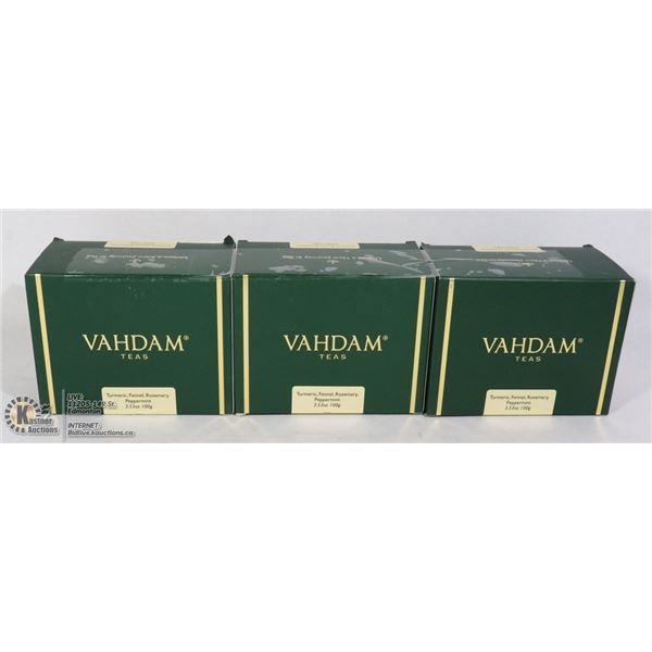 3 BOXES OF VAHDAM TEA