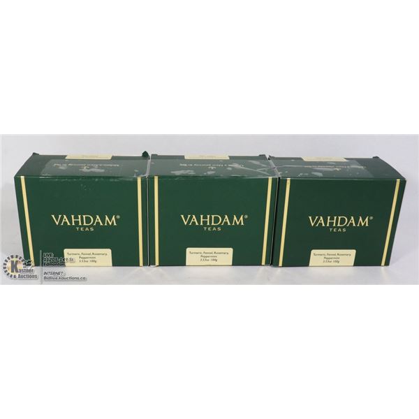 3 BOXES OF VAHDAM TEA