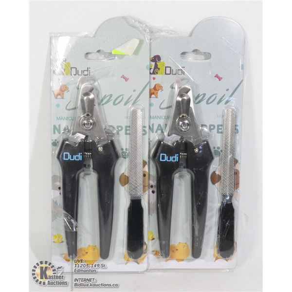 TWO DOG NAIL CLIPPERS WITH FILE