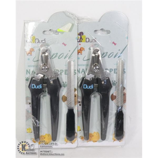 TWO DOG NAIL CLIPPERS WITH FILE
