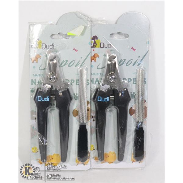 TWO DOG NAIL CLIPPERS WITH FILE