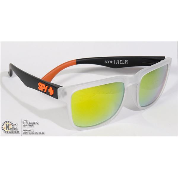 PAIR OF NEW BLACK/ORANGE SPY SUNGALSSES