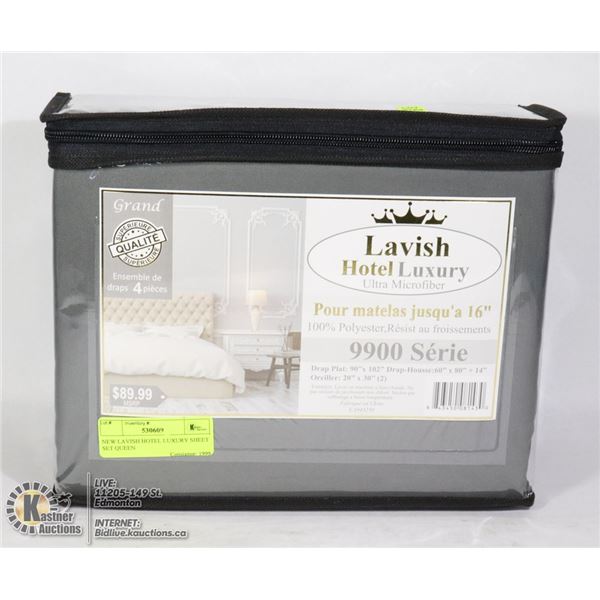 NEW LAVISH HOTEL LUXURY SHEET SET QUEEN