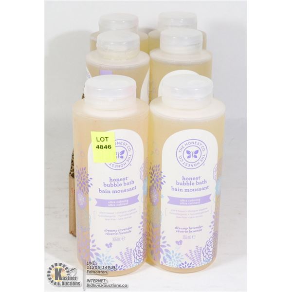 CASE OF 6 THE HONEST CO. DREAMY LAVENDER BUBBLE