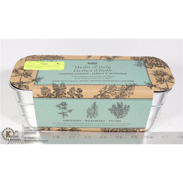 "HERBS OF ITALY" INDOOR HERB GARDEN- INDIGO