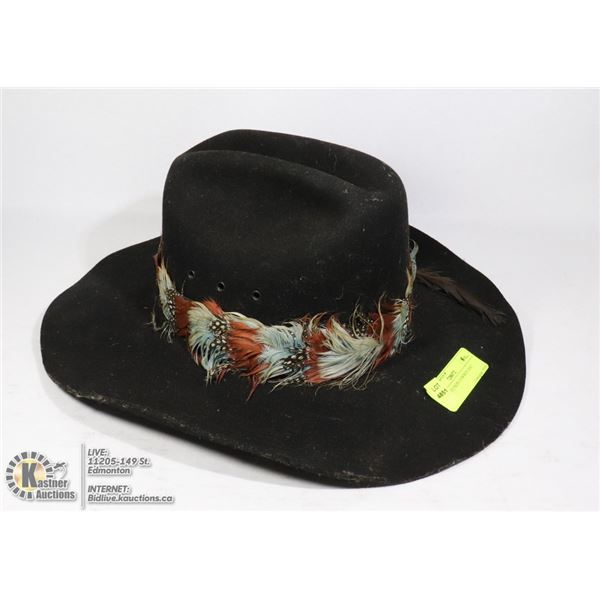 BLACK STETSON COWBOY HAT