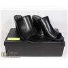 Image 1 : PAIR OF NEW EXPRESSION BLACK LEATHER SUMMER SHOES,