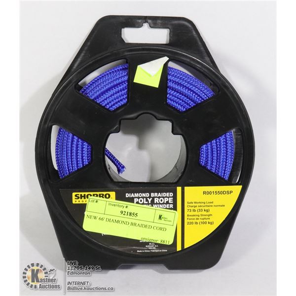 NEW 66' DIAMOND BRAIDED CORD