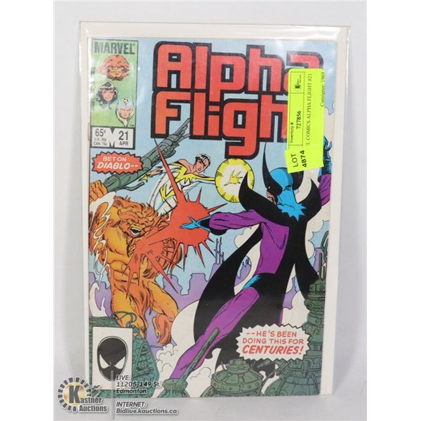 MARVEL COMICS ALPHA FLIGHT #21