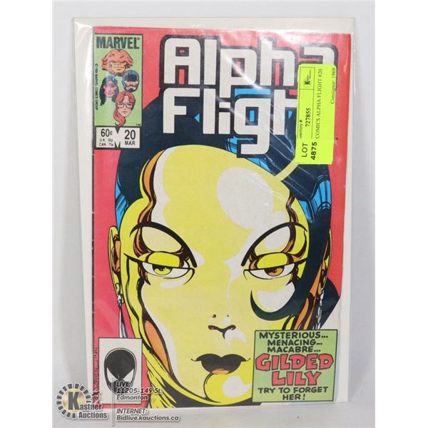 MARVEL COMICS ALPHA FLIGHT #20