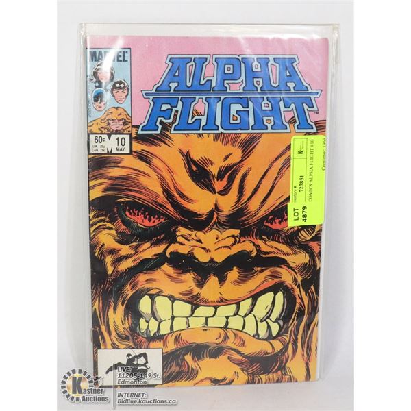 MARVEL COMICS ALPHA FLIGHT #10