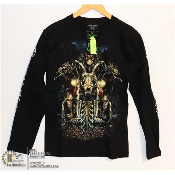 NEW GLOW IN THE DARK SKULL/ MOTORCYCLE MENS