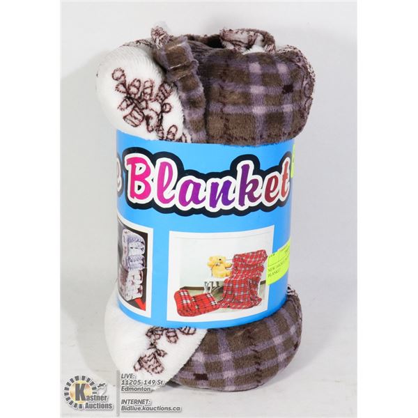 NEW 140CM X 200CM FLEECE THROW BLANKET