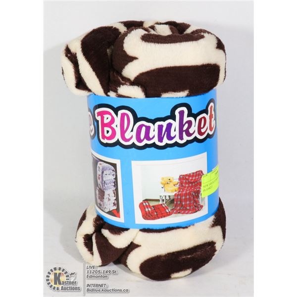 NEW 140CM X 200CM FLEECE THROW BLANKET