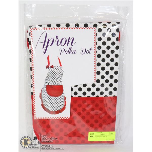 NEW POLKA DOT APRON