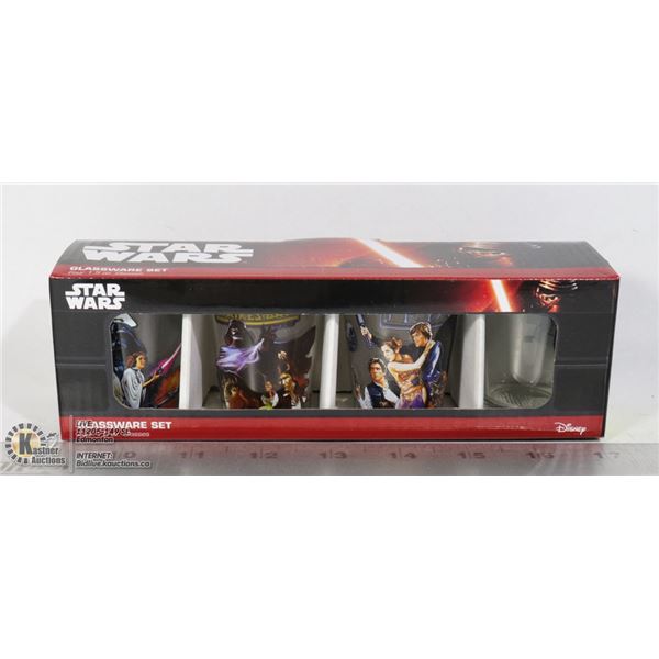 NEW 4PC STAR WARS SHOT GLASS SET