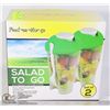 Image 1 : NEW 2 PACK SALAD TO GO TRAVEL SET