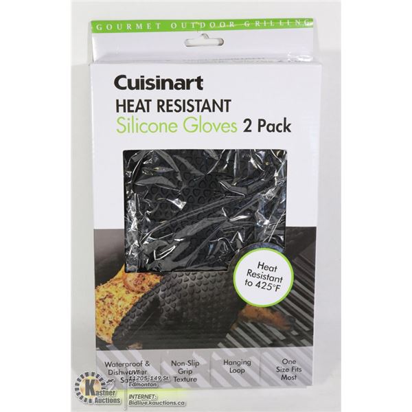 NEW CUISINART HEAT RESISTANT SILICONE GLOVE 2PACK