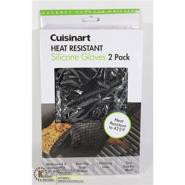NEW CUISINART HEAT RESISTANT SILICONE GLOVE 2PACK