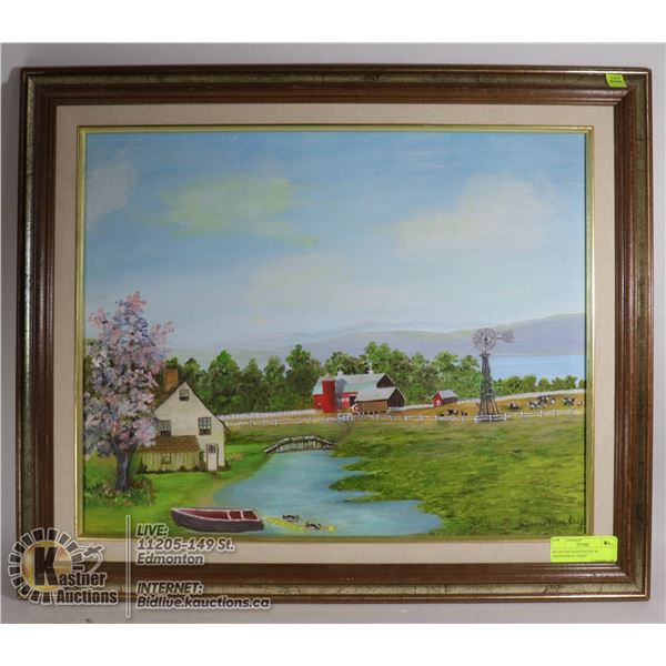 ORIGINAL PAINTING BY T. MACKAY PROFESSIONALLY FRAM