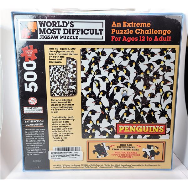29)  FACTORY SEALED 500 PCE DOUBLE SIDED