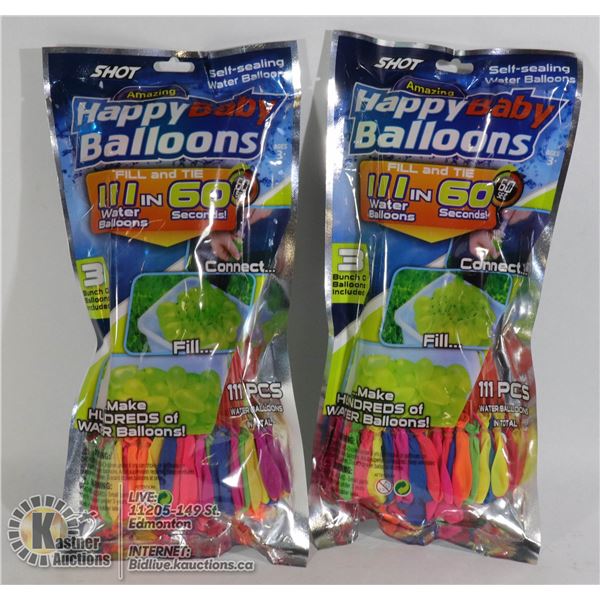 TWO NEW 110PC SELF SEALING WATER BALLOON SETS