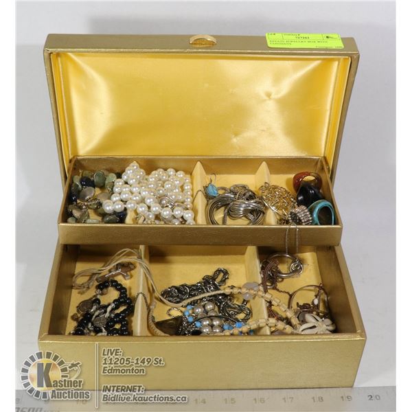 ESTATE JEWELLRY BOX WITH CONTENTS